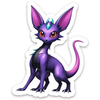 Shiny Salandit-Noivern-Umbreon-Espeon-Hybrid (Full body) sticker
