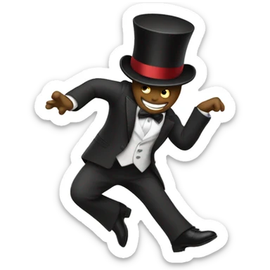 Gu dancing with top hat and suit  sticker