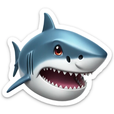 A shark playing games  sticker