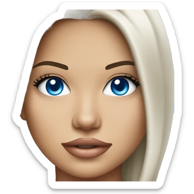 Adriana Lima with blue eyes sticker