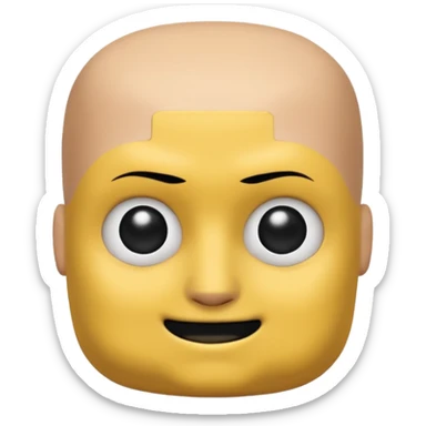 An Roblox Noob Face With An Normal expresion (Just An Bald Yellow Square With Eyes And Mouth) (An Litelar Yellow Square) sticker