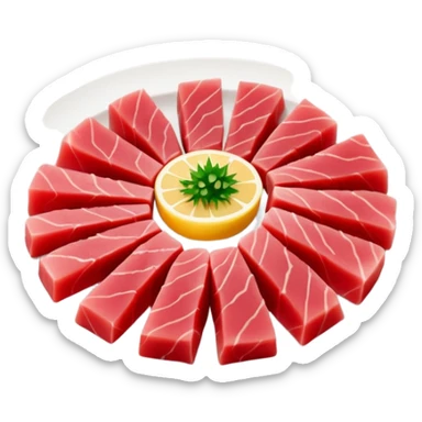 Make tuna sashimi iPhone emoji style sticker