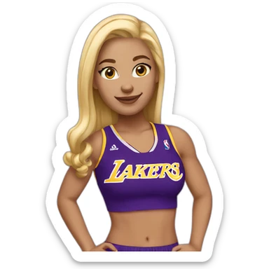 lakers blonde girl sticker