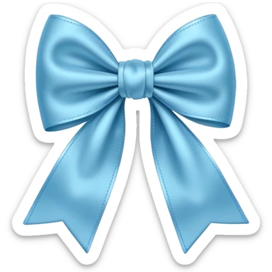 emoji Light blue bow sticker