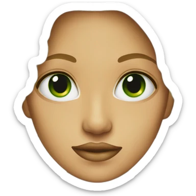 Blonde chicana with Green eye sticker