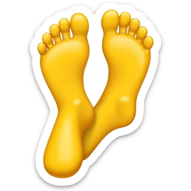Smiling emoji with feet kicked up sticker