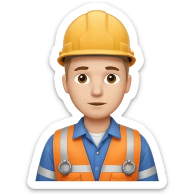 customer. 1 person only white male with shoulder normal person cloths. adult. pipeline technician change the expression and the shape of the face sticker