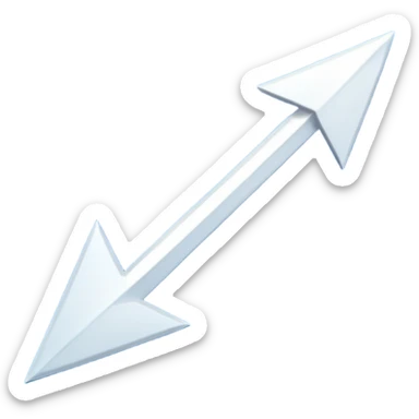 Un cuadrado azul con una flecha en medio sticker