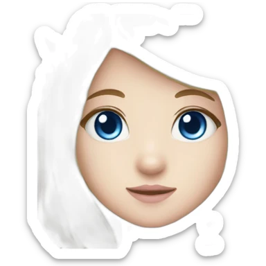 Neko girl blue eyes sticker