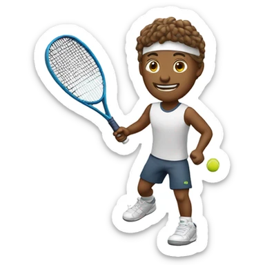 joueur de tennis sticker
