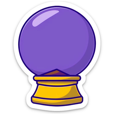 purple crystal ball sticker