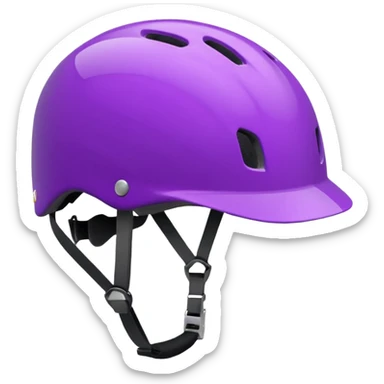 bicycle helmet purple sticker