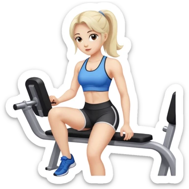 A girly girl at the gym sticker