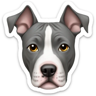 Gray American Staffordshire Terrier sticker