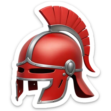 Gladiator Helmet red sticker