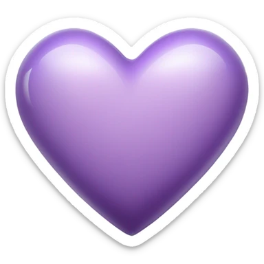 Light purple heart realistic sticker