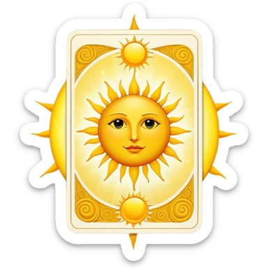 The sun Tarot card sticker