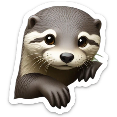 Loutre sur dos tortu sticker