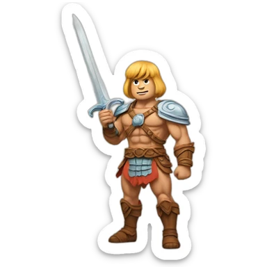he man with sword sticker