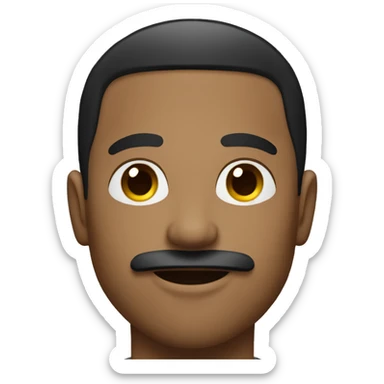 lightskin black male with a mustache, and clean haircut sticker