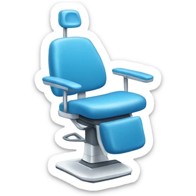 blue dentist chair sticker