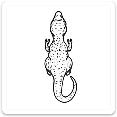 Top-down view of a T-Rex dinosaur, seen directly from above, with clear outlines and detailed texture, centered on a flat surface, bright lighting, sharp focus, no additional objects or features like wheels, stylized but realistic sticker