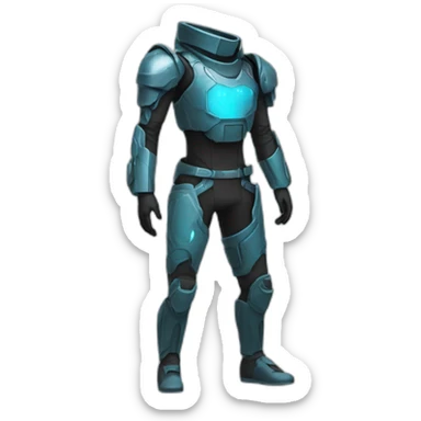 futuristic Galactic Vanguard armored Pants sticker