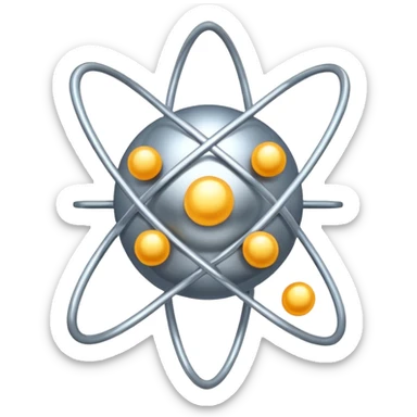 Atom symbol sticker
