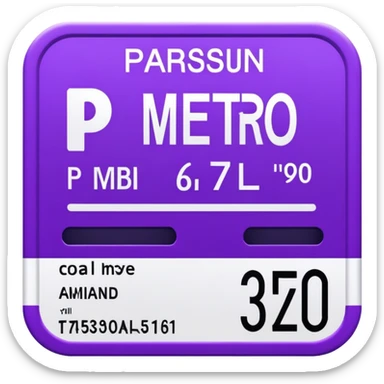 Parisien metro purple ticket  sticker