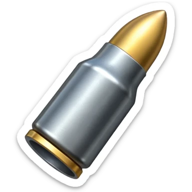 a single bullet sligly ratated to the right side sticker