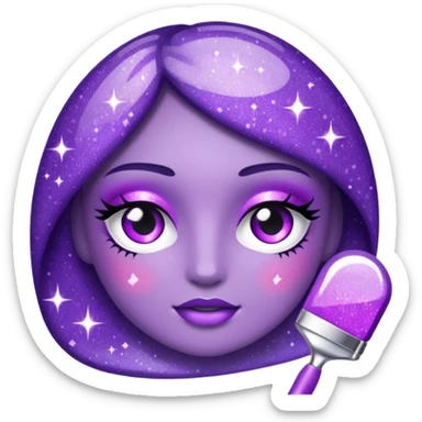 glitter purple remedy sticker