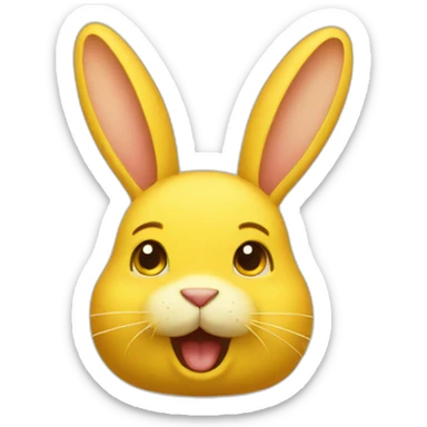 yellow rabbit sticker