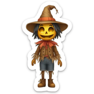 Cute Scare crow full body sticker