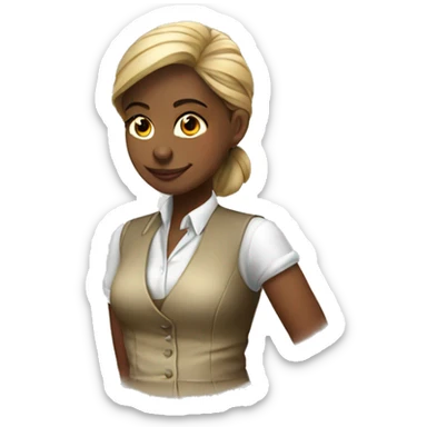 bar tender girl sticker