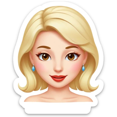 coquette girl winking and blushing sticker