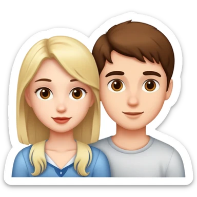 boy flirting with girl sticker