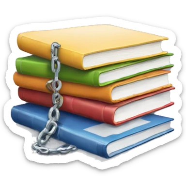 Resource Emoji 
Usage: To refer to shared resources or reference materials.
Design Idea: A stack of books with a chain link. sticker