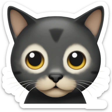 black toitose cat with blonde specks sticker