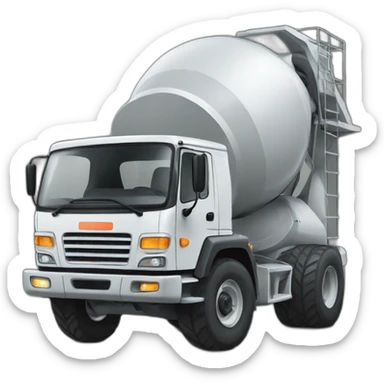 Concrete mixer sticker