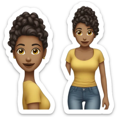 Personal shopper com sacolas e com cabelo loira sticker