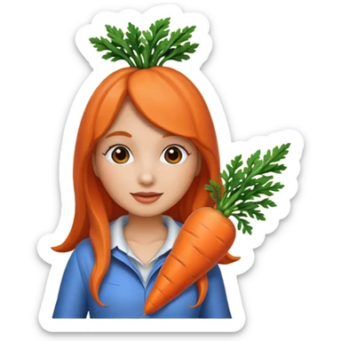 carrot woman sticker