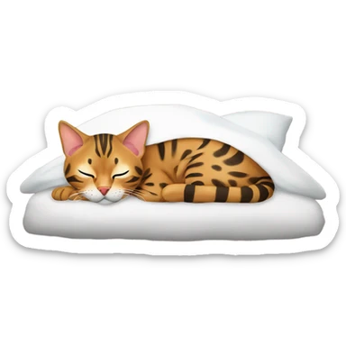 The Bengal cat is sleeping sticker