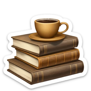 books + cofe sticker