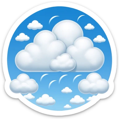 blue sky with clouds sticker
