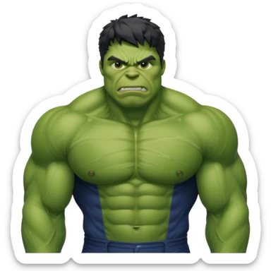 Hulk with a Clean Outfit sticker