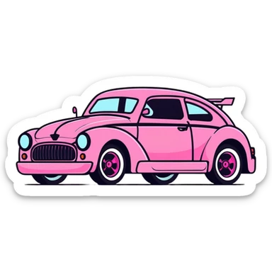 pink gothic modern car sticker