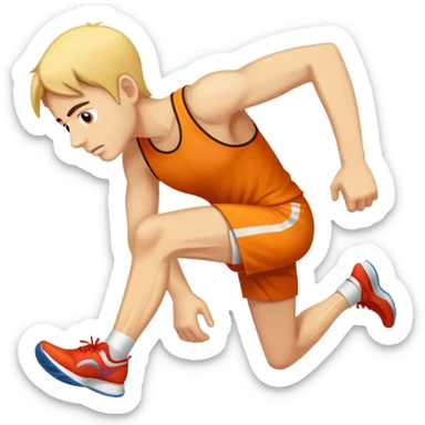 Runner clutching painful achilles tendon sticker