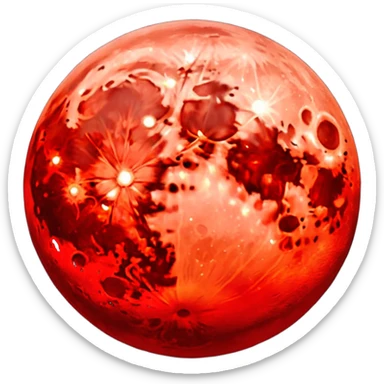 red moon sticker