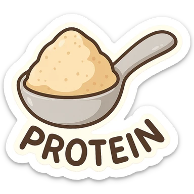spoon with protein inside sticker