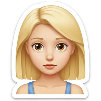 blonde girl looking at viewer sticker